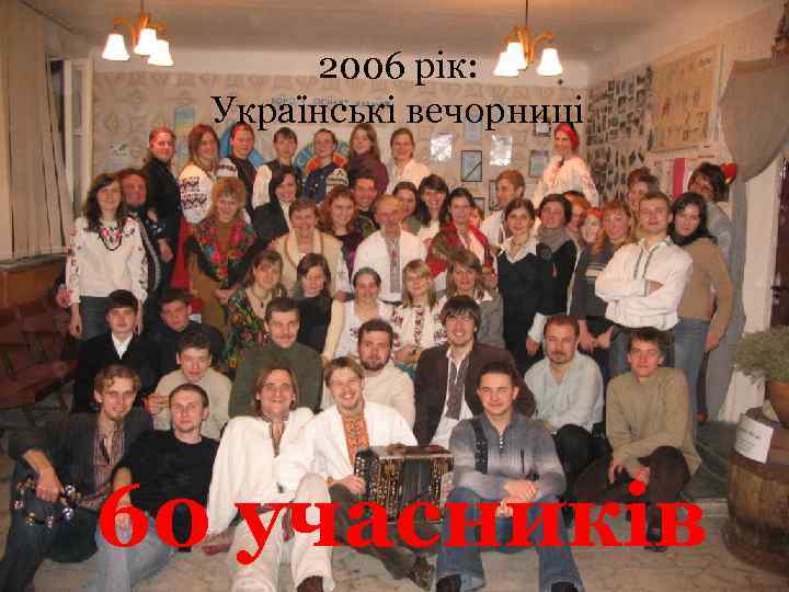 2006 рік: Українські вечорниці 60 учасників 