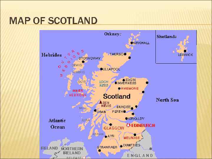 MAP OF SCOTLAND 