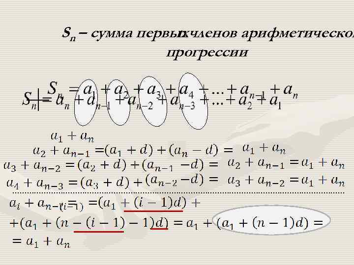 Как найти сумму первых n чисел арифметической прогрессии в excel