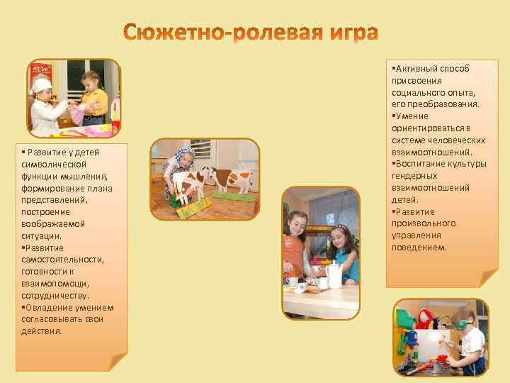  Развитие у детей символической функции мышления, формирование плана представлений, построение воображаемой ситуации. Развитие