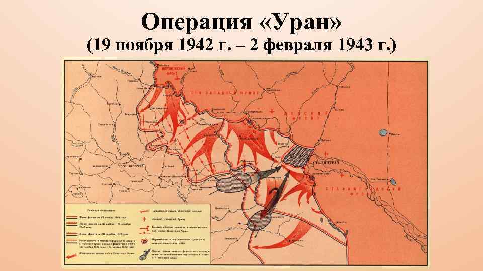Операция «Уран» (19 ноября 1942 г. – 2 февраля 1943 г. ) 