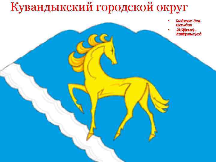 Кувандыкский городской округ • • Бюджет для граждан 2017(факт)– 2018(проект)год 