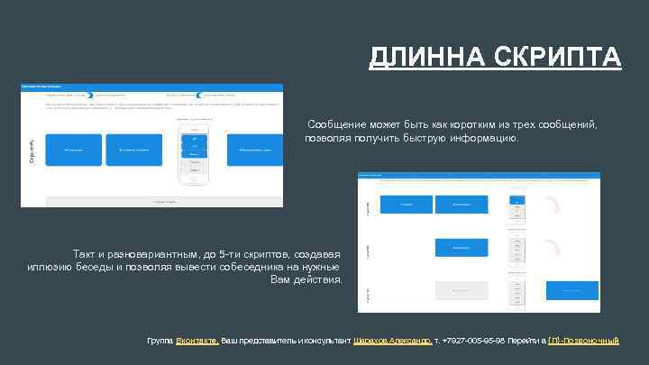 ДЛИННА СКРИПТА Сообщение может быть как коротким из трех сообщений, позволяя получить быструю информацию.
