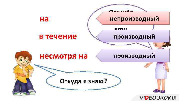 на в течение Откуда непроизводный непонятно появились эти производный от существительного предлоги? несмотря на