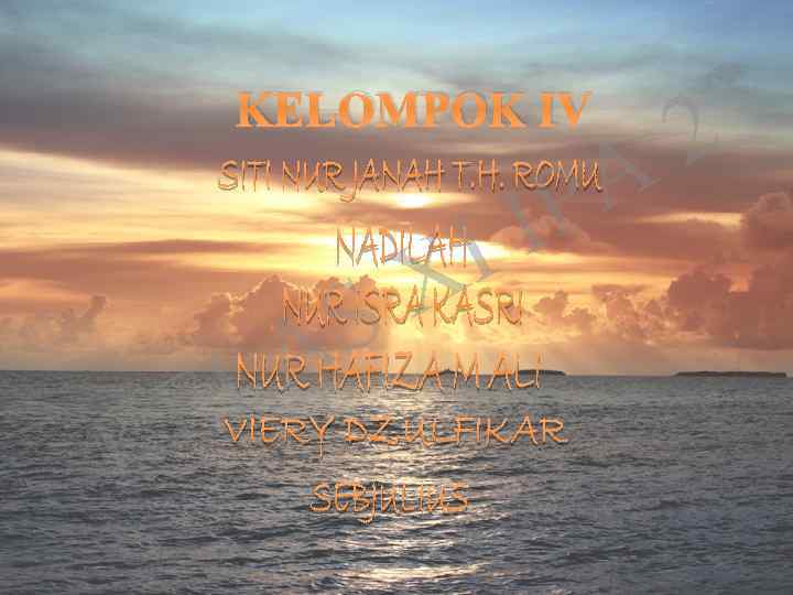 KELOMPOK IV E K A L X S P I I 2 A 