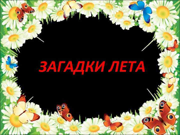 ЗАГАДКИ ЛЕТА 