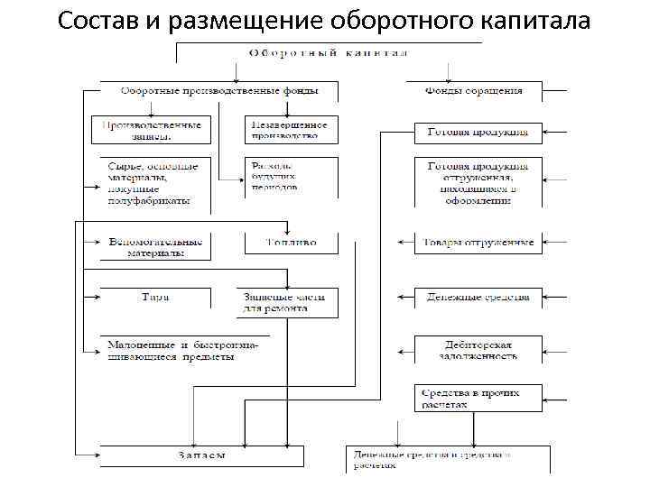 Состав и размещение оборотного капитала 