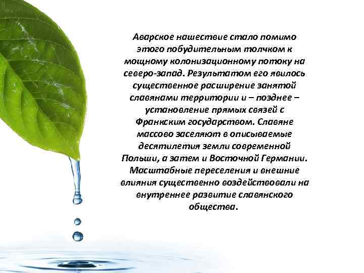 Аварское нашествие стало помимо этого побудительным толчком к мощному колонизационному потоку на северо-запад. Результатом