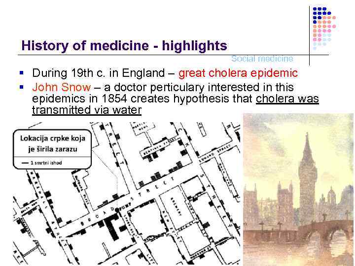 History of medicine - highlights Social medicine § During 19 th c. in England