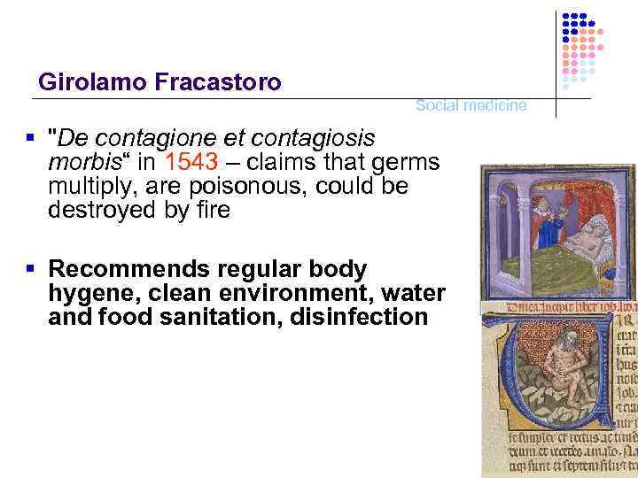 Girolamo Fracastoro Social medicine § 