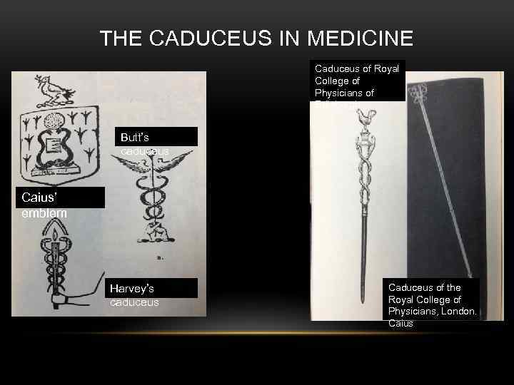 THE CADUCEUS IN MEDICINE Caduceus of Royal College of Physicians of Edinburgh Butt’s caduceus
