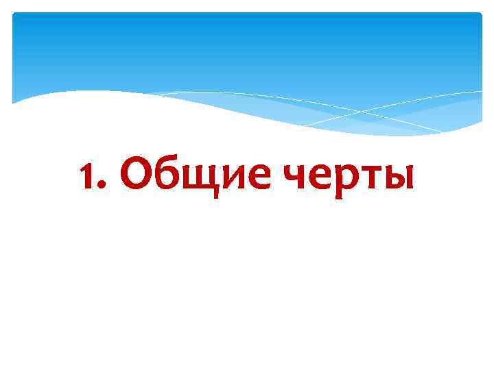 1. Общие черты 