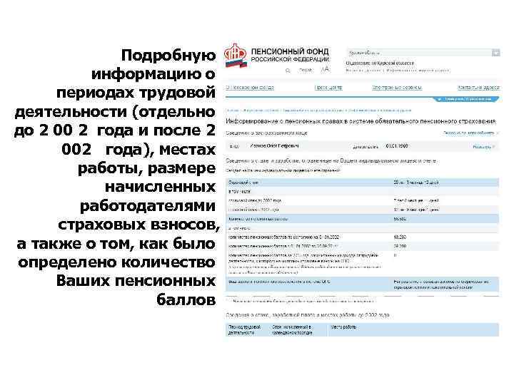 Подробную информацию о периодах трудовой деятельности (отдельно до 2 00 2 года и после