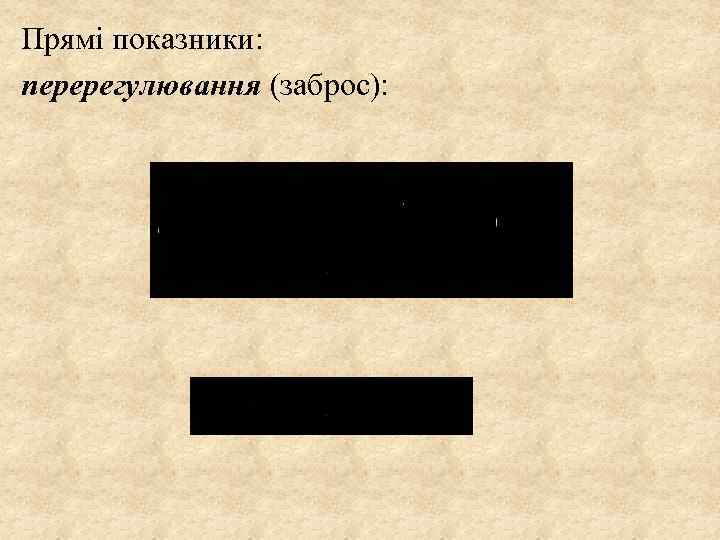 Прямі показники: перерегулювання (заброс): 