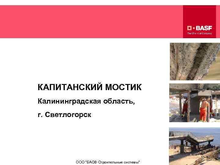 КАПИТАНСКИЙ МОСТИК Калининградская область, г. Светлогорск ООО 