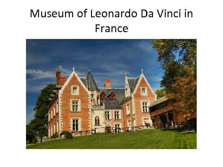 Museum of Leonardo Da Vinci in France 