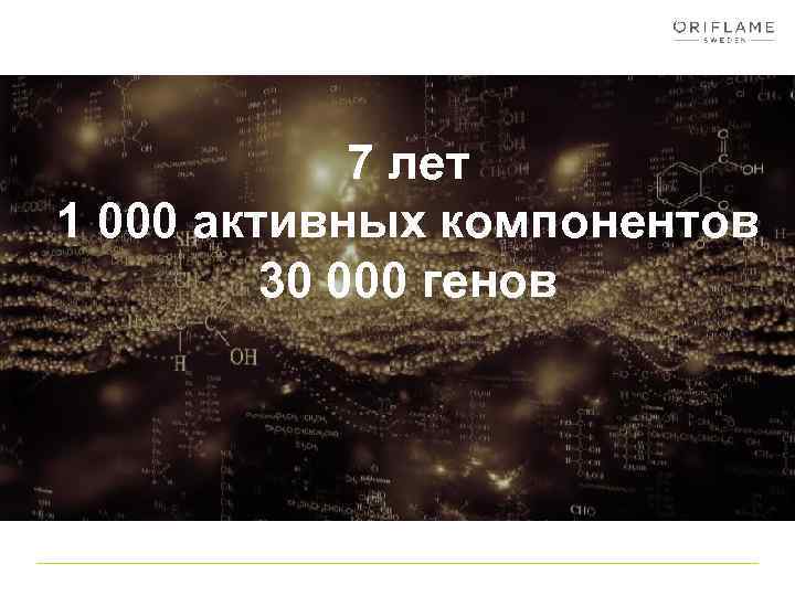 7 лет 1 000 активных компонентов 30 000 генов 