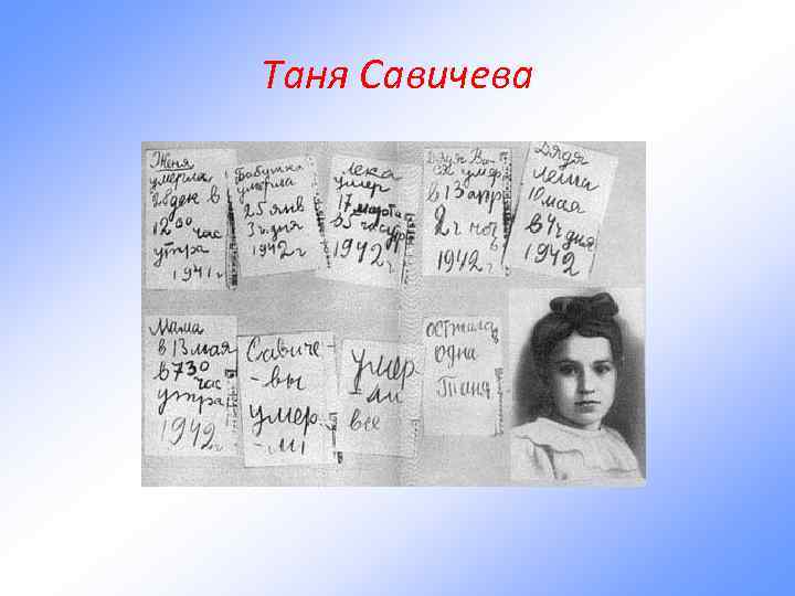 Таня Савичева 