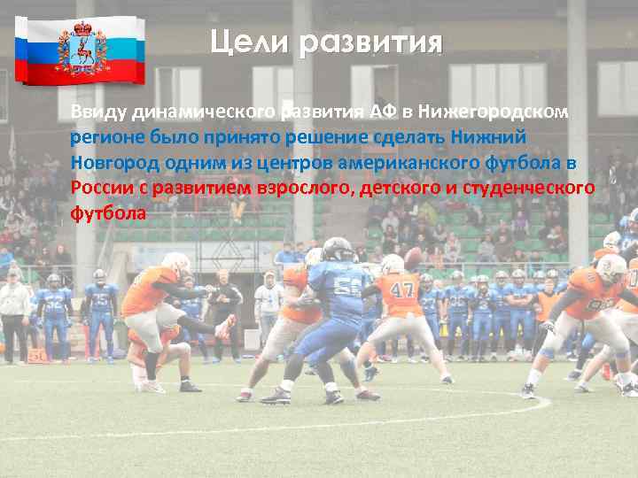 Цели развития Ввиду динамического развития АФ в Нижегородском регионе было принято решение сделать Нижний