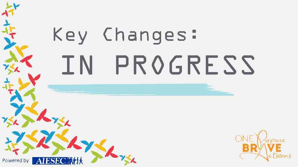 Key Changes: IN PROGRESS Powered by 