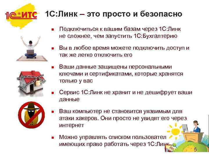 1 С: Линк – это просто и безопасно n n n Подключиться к вашим