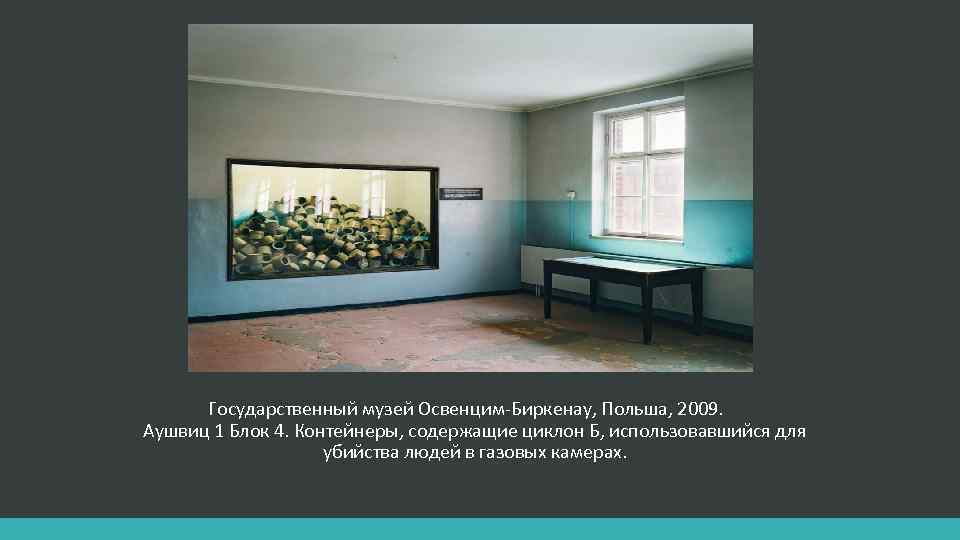 Государственный музей Освенцим-Биркенау, Польша, 2009. Аушвиц 1 Блок 4. Контейнеры, содержащие циклон Б, использовавшийся