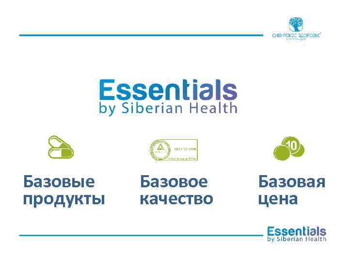 Базовые продукты Базовое качество Базовая цена 