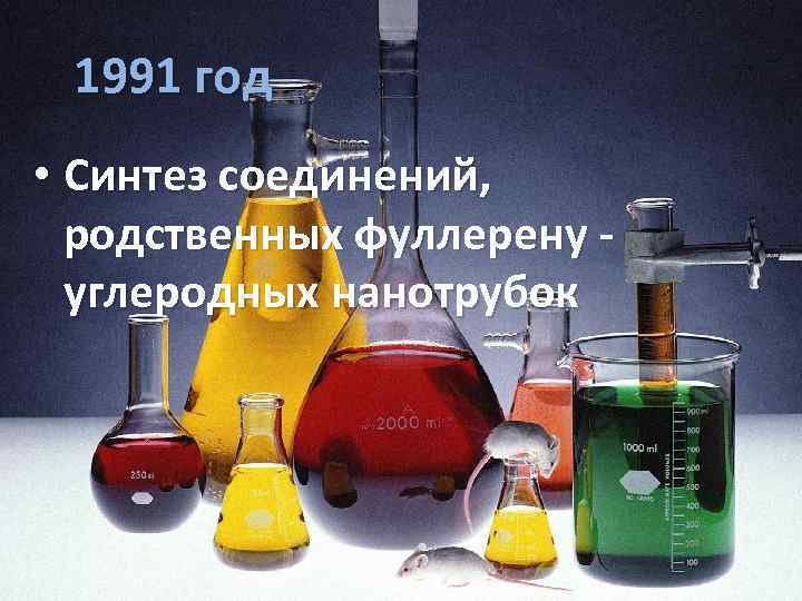 1991 год • Синтез соединений, родственных фуллерену углеродных нанотрубок 