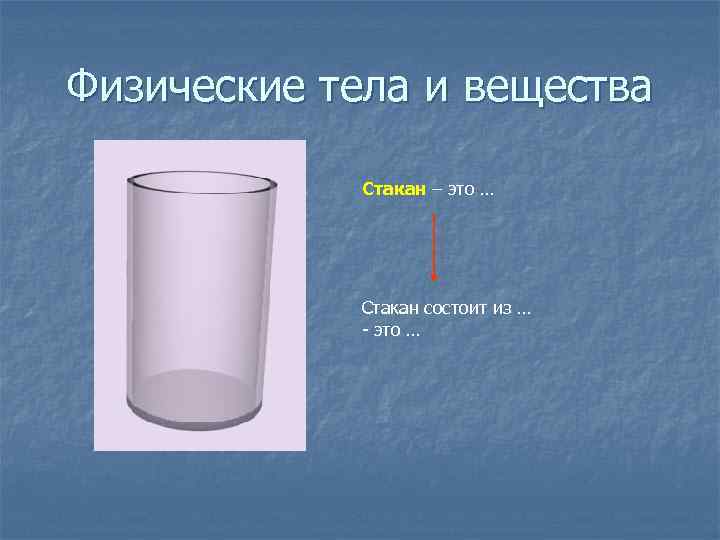 3 физических тела. Стакан состоит из. Из какого вещества состоит стакан. Стакан это физическое тело.