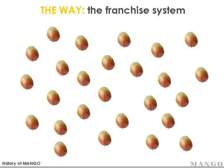 THE WAY: the franchise system History of MANGO 