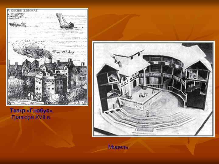 Театр «Глобус» . Гравюра XVII в. Модель 