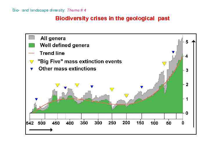 Bio- and landscape diversity: Theme # 4 Biodiversity crises in the geological past 