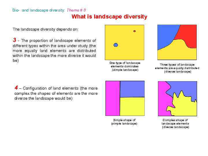 Bio- and landscape diversity: Theme # 8 What is landscape diversity The landscape diversity