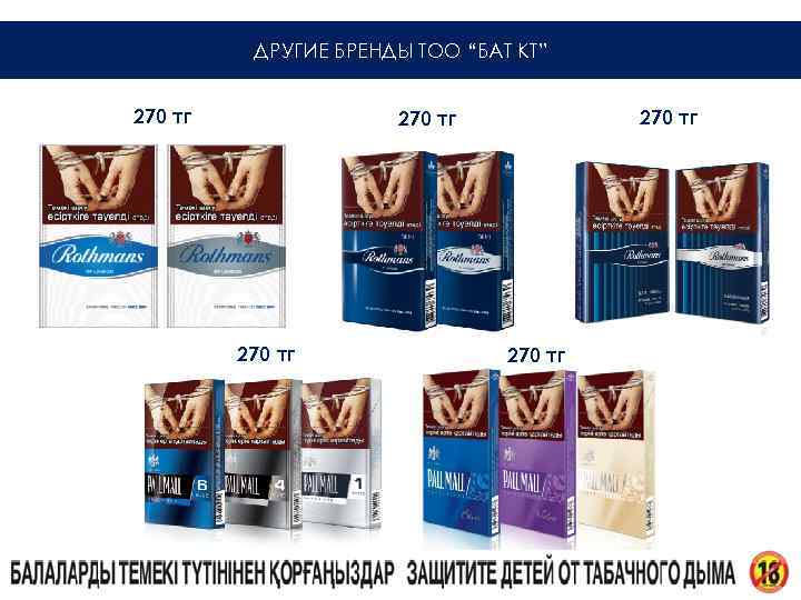 ДРУГИЕ БРЕНДЫ ТОО “БАТ КТ” 270 тг 270 тг 
