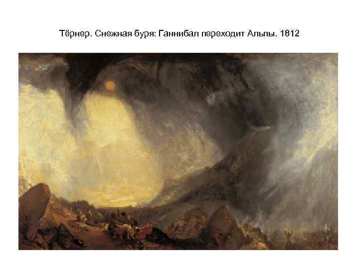 Тёрнер. Снежная буря: Ганнибал переходит Альпы. 1812 