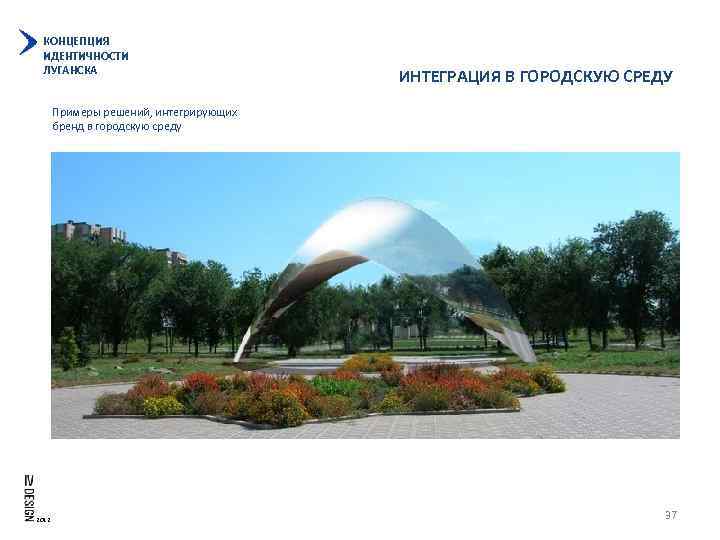 КОНЦЕПЦИЯ ИДЕНТИЧНОСТИ ЛУГАНСКА ИНТЕГРАЦИЯ В ГОРОДСКУЮ СРЕДУ Примеры решений, интегрирующих бренд в городскую среду