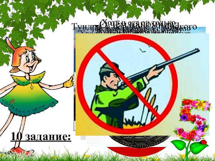 Хоть и ест он только О чём напоминал Тундра, в переводе с финского Только