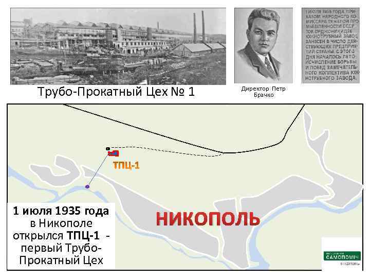 Трубо-Прокатный Цех № 1 1 июля 1935 года в Никополе открылся ТПЦ-1 первый Трубо.
