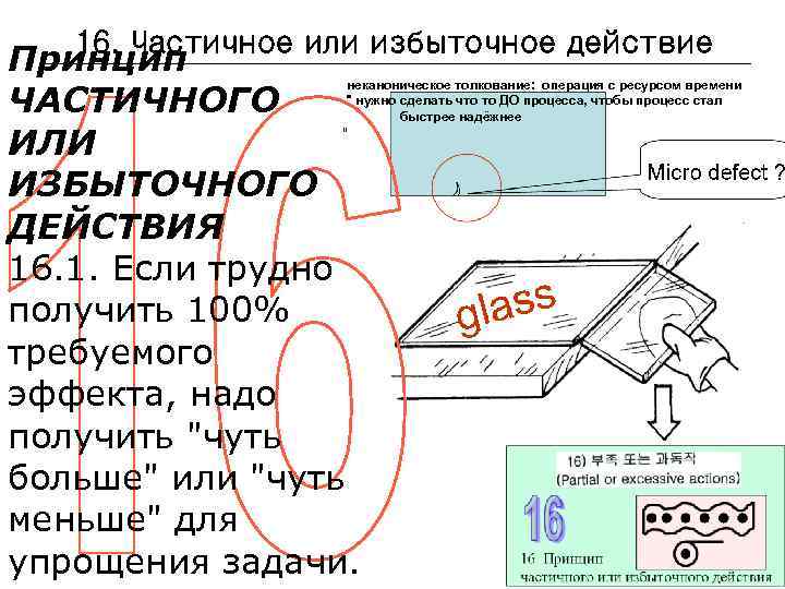 16. Частичное или избыточное действие Принцип ЧАСТИЧНОГО " ИЛИ ИЗБЫТОЧНОГО ДЕЙСТВИЯ 16. 1. Если