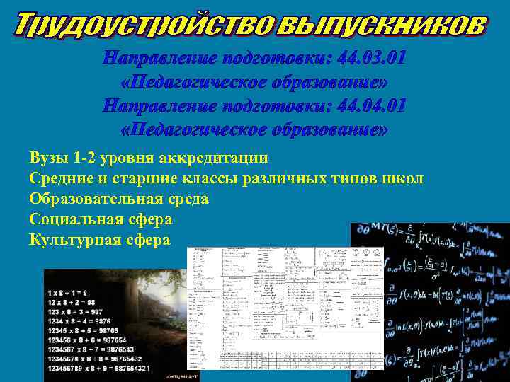 Направление подготовки: 44. 03. 01 «Педагогическое образование» Направление подготовки: 44. 01 «Педагогическое образование» Вузы