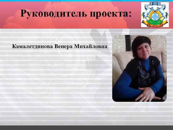 Руководитель проекта: Камалетдинова Венера Михайловна 