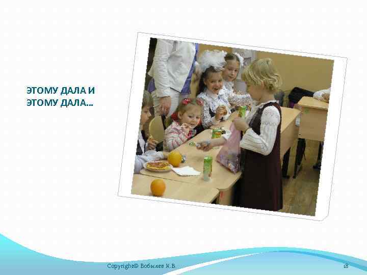 ЭТОМУ ДАЛА И ЭТОМУ ДАЛА… Copyright© Бобылев К. В. 18 