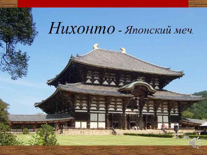 Нихонто - Японский меч . 