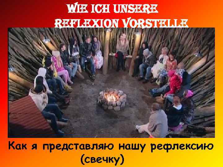 Wie ich unsere reflexion vorstelle Как я представляю нашу рефлексию (свечку) 