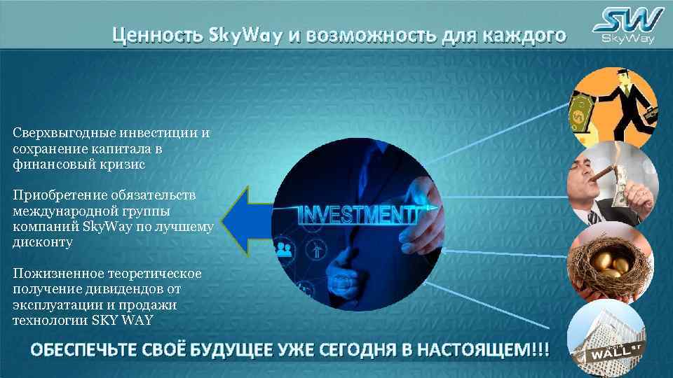 Ценность Sky. Way и возможность для каждого Сверхвыгодные инвестиции и сохранение капитала в финансовый