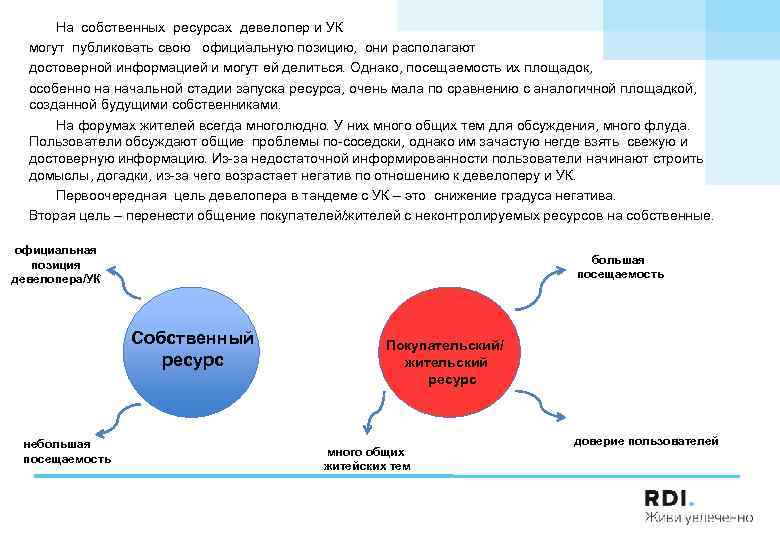  На собственных ресурсах девелопер и УК могут публиковать свою официальную позицию, они располагают