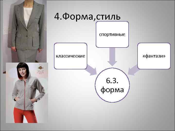 4. Форма, стиль спортивные классические «фантази» 6. 3. форма 