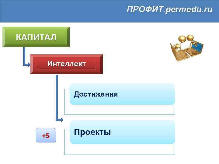 ПРОФИТ. permedu. ru КАПИТАЛ Интеллект Достижения +5 Проекты 
