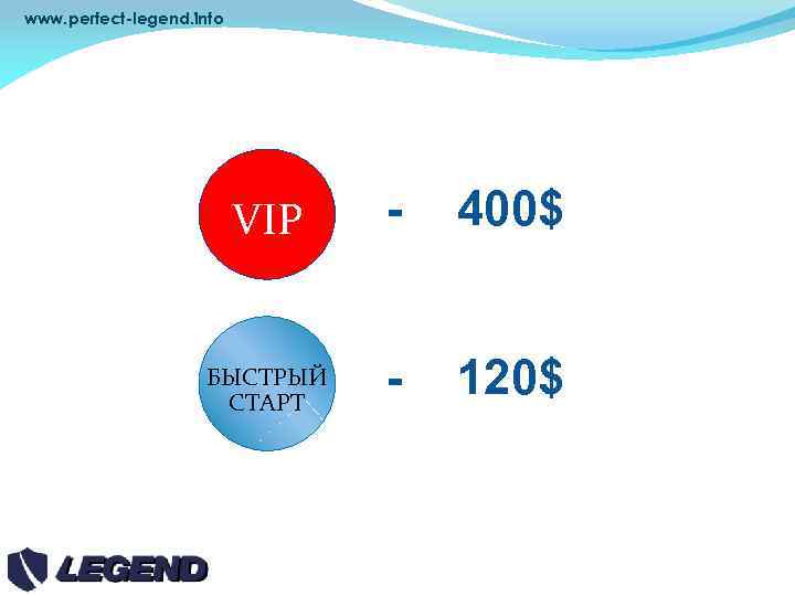 www. perfect-legend. info VIP - 400$ БЫСТРЫЙ СТАРТ - 120$ 