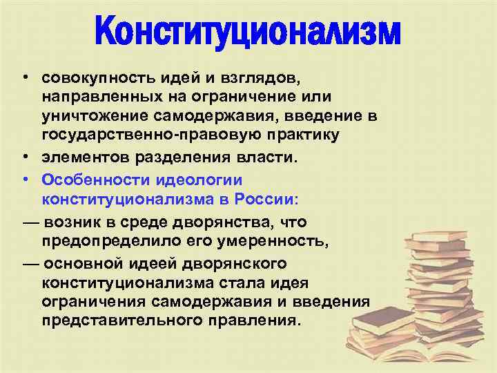 Элементы конституционализма схема